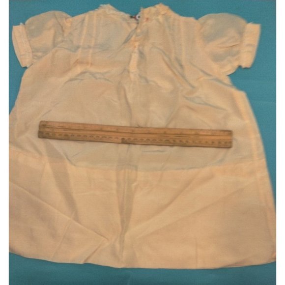 Antique Vintage Ivory Lace Satin Baby Dress Handmade Baptism Infant 12 Months - Picture 3 of 12